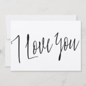 Moderner Chic Calligrafy Style "I Liebe you" (Vorderseite)