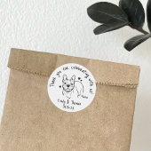 Moderner Chic Custom Funny Bulldog Gastgeschenk Ho Runder Aufkleber