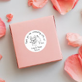 Moderner Chic Custom Funny Bulldog Gastgeschenk Ho Runder Aufkleber