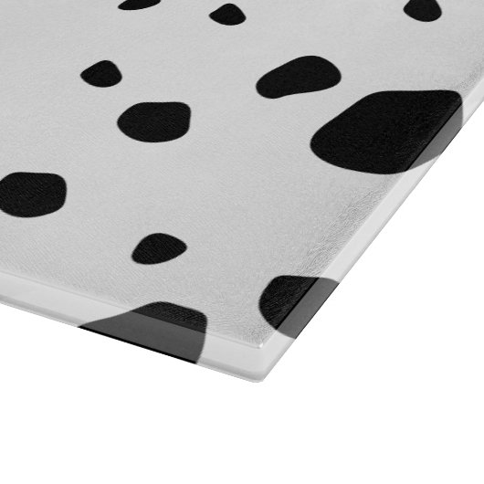 Moderner Chic Dalmatiner Hund Tierdruckmuster Schneidebrett (Ecke)