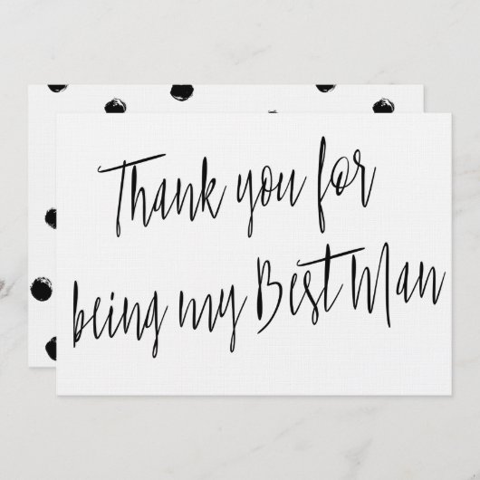 Moderner Chic "Danke, dass du mein Trauzeuge bist" Dankeskarte (Vorne/Hinten)