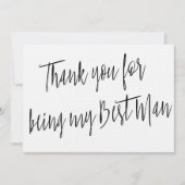 Moderner Chic "Danke, dass du mein Trauzeuge bist" Dankeskarte (Vorderseite)