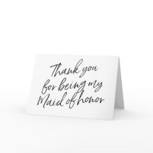 Moderner Chic "Danke, dass du meine Trauzeugin war