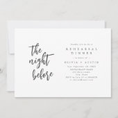 Moderner Chic Das Abendessen vor der Probe Einladung (Vorderseite)