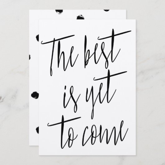 Moderner Chic "Das Beste steht noch bevor" (Vorne/Hinten)