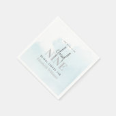 Moderner Chic Die Braut ist auf Cloud 9 Brautparty Serviette (Ecke)