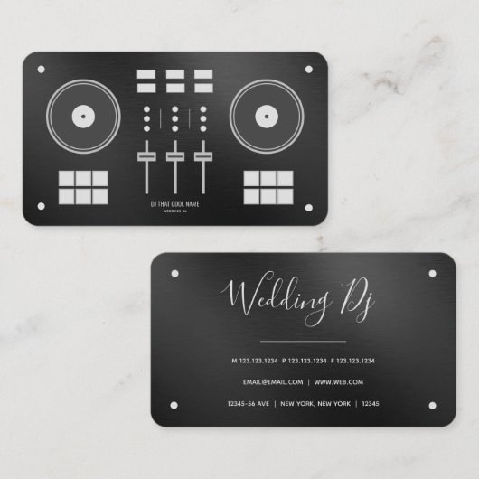 Moderner Chic DJ Controller Visitenkarte (Vorne/Hinten)