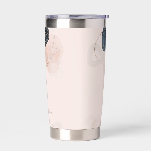 Moderner Chic Earthy Stone Custom Thermobecher (Links)