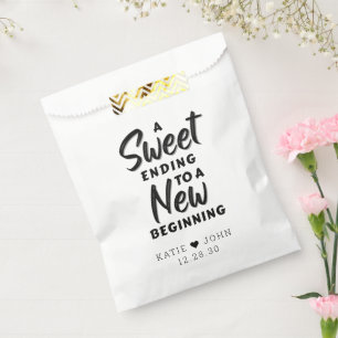 Moderner Chic Ein süß und ein neuer Anfang Geschenktütchen