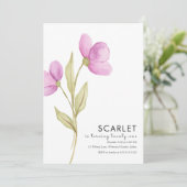 Moderner Chic Einfach 21. Geburtstag Einladung (Stehend Vorderseite)