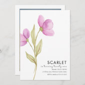 Moderner Chic Einfach 21. Geburtstag Einladung (Vorne/Hinten)