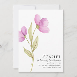 Moderner Chic Einfach 21. Geburtstag Einladung