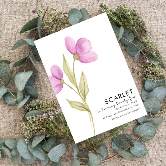 Moderner Chic Einfach 25. Geburtstag Einladung