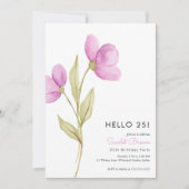 Moderner Chic Einfach 25. Geburtstag Einladung (Vorderseite)