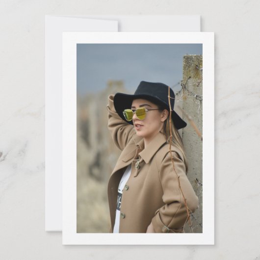 Moderner Chic Einfach 25. Geburtstag Einladung (Rückseite)