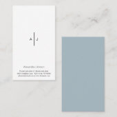 Moderner Chic Einfaches Minimalistisches Weiß Grau Visitenkarte (Vorne/Hinten)