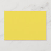 Moderner Chic Elegant Blue Yellow Wedding RSVP Begleitkarte (Rückseite)