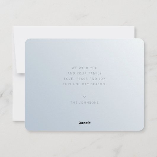 Moderner Chic Elegante Feiertagskarte (Rückseite)