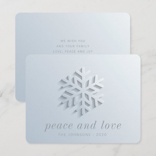 Moderner Chic Elegante Feiertagskarte (Vorne/Hinten)