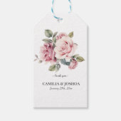 Moderner Chic Elegante Romantische Rosa Hochzeit Geschenkanhänger (Vorderseite)