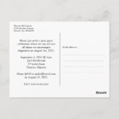 Moderner Chic Eloped Hochzeit nach der Party Einla Postkarte (Rückseite)