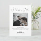 Moderner Chic-Empfang nur Hochzeit Einladung (Stehend Vorderseite)