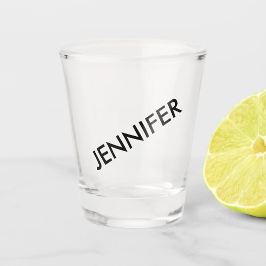 Moderner Chic Extravaganz Sie nennen es Personalis Schnapsglas (Vorderseite)