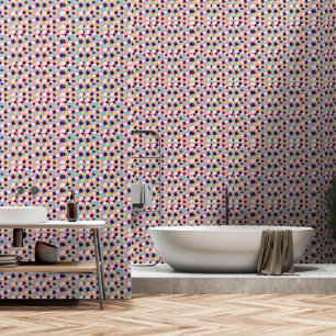 Moderner Chic Floral Rosa Tapete