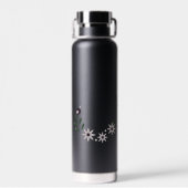 Moderner Chic floral Trinkflasche (Rückseite)