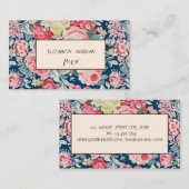 Moderner Chic floral Visitenkarte (Vorne/Hinten)