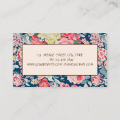 Moderner Chic floral Visitenkarte (Rückseite)
