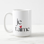 Moderner Chic Französisch Je T'aime I Liebe Sie Kaffeetasse (Links)