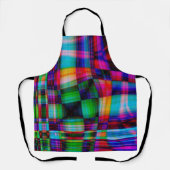 Moderner Chic Funky Tartan Kariert Schürze (Vorderseite)