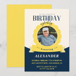 Moderner Chic Geburtstag 86. Geburtstag Einladung