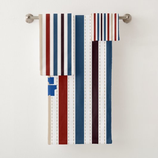Moderner Chic gestreift Badhandtuch Set (Insitu)