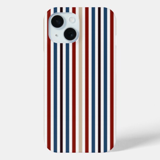 Moderner Chic gestreift Case-Mate iPhone Hülle (Rückseite)
