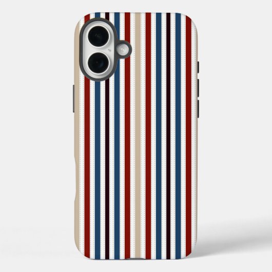 Moderner Chic gestreift Case-Mate iPhone Hülle (Rückseite)