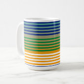 Moderner Chic gestreift Kaffeetasse (Vorderseite Links)