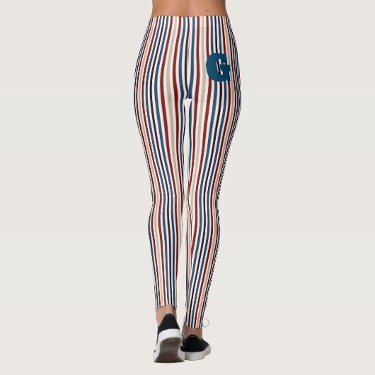 Moderner Chic gestreift Leggings (Rückseite)