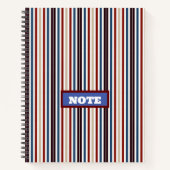 Moderner Chic gestreift Notizblock (Vorderseite)