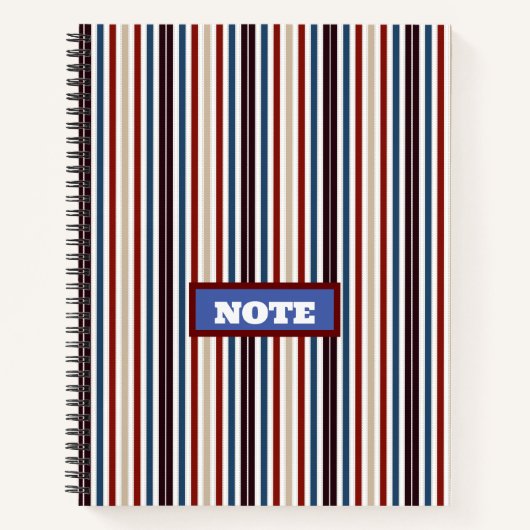 Moderner Chic gestreift Notizblock (Vorderseite)