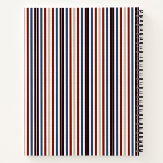 Moderner Chic gestreift Notizblock (Rückseite)