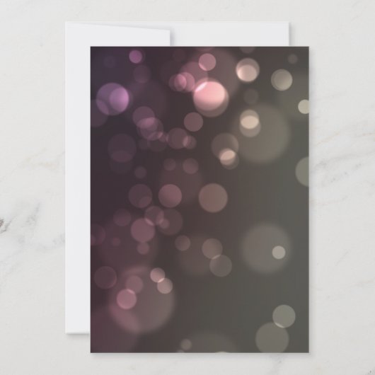 Moderner Chic Glitzer Bokeh Bridal Einladung (Rückseite)