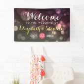 Moderner Chic Glitzer Bokeh Sparkle Wedding Banner (Insitu)