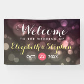Moderner Chic Glitzer Bokeh Sparkle Wedding Banner (Horizontal)