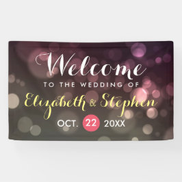 Moderner Chic Glitzer Bokeh Sparkle Wedding Banner