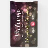 Moderner Chic Glitzer Bokeh Sparkle Wedding Banner (Vertikal)