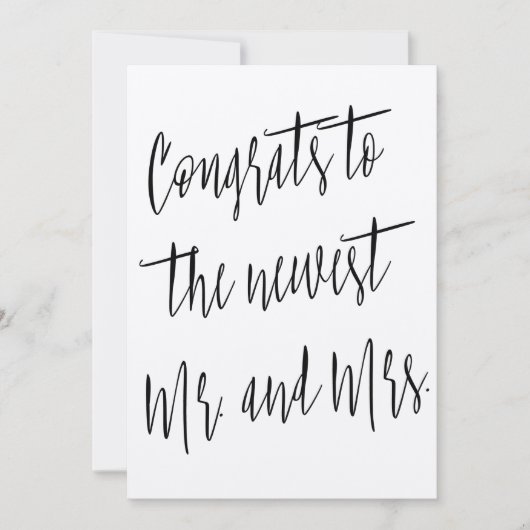 Moderner Chic "Glückwunsch zu den Nachrichten Mr. Karte (Vorderseite)