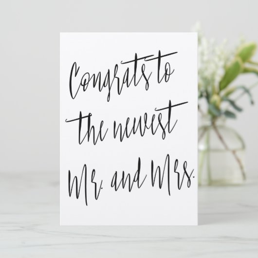 Moderner Chic "Glückwunsch zu den Nachrichten Mr. Karte (Stehend Vorderseite)