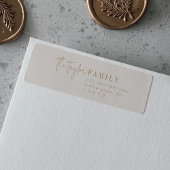Moderner Chic | Gold Family Return Address Label
